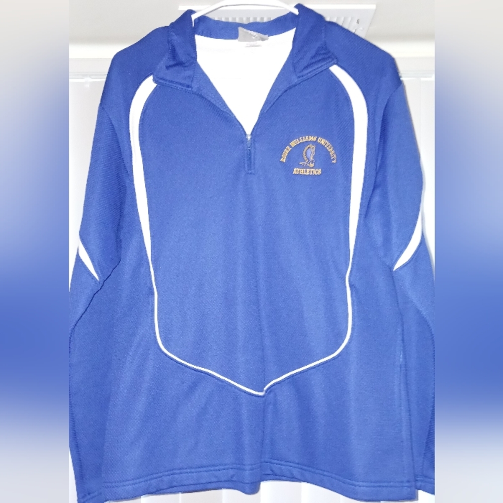Vintage Roger Williams University Athletics Pull Over (Blue - Large)